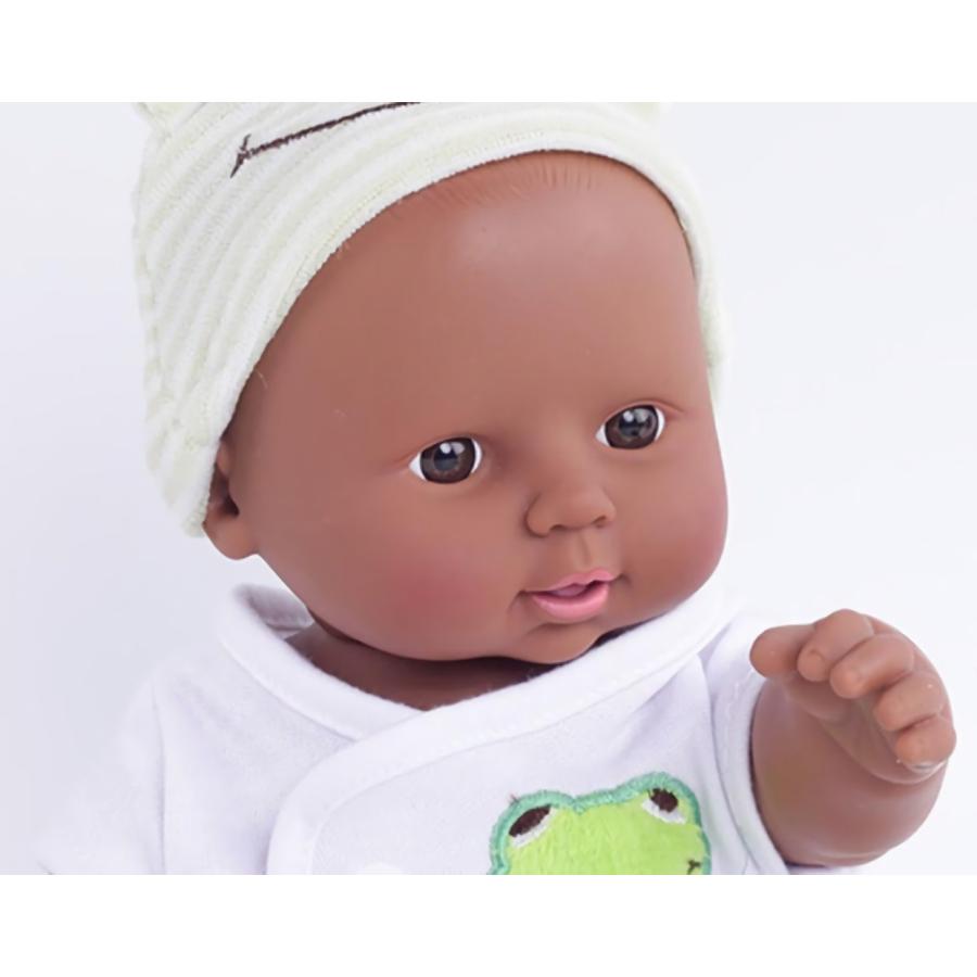 エムティーエボコン] 黒人 赤ちゃん 人形 30cm グリーン かえる 6+