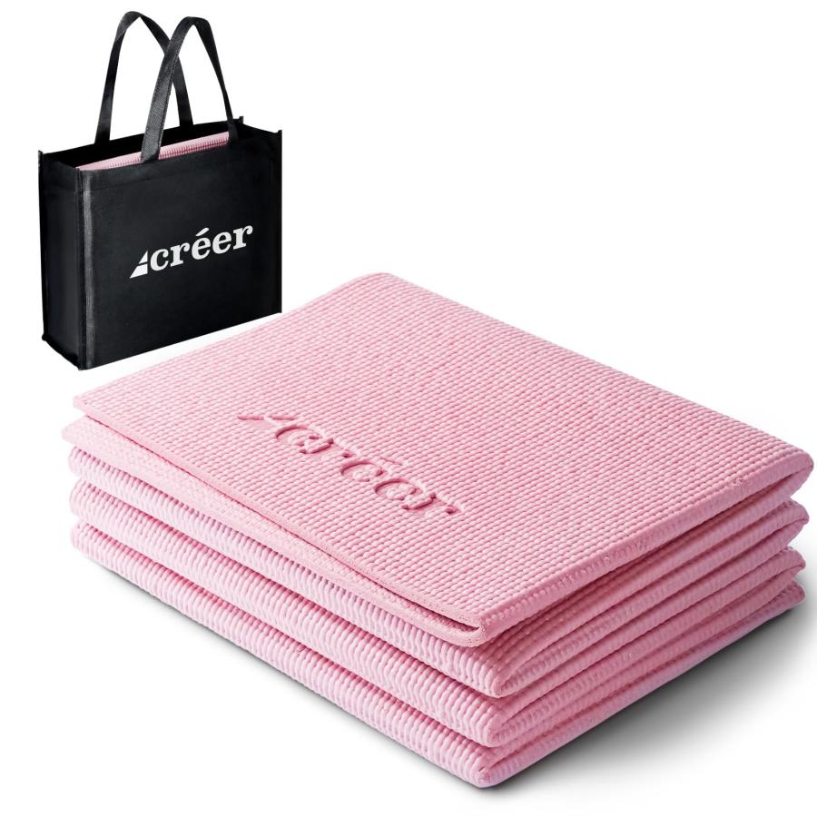 creer(クレエ) ヨガマット トレーニングマット カラバリ豊富 インテリアに合う (ライトピンク) | 