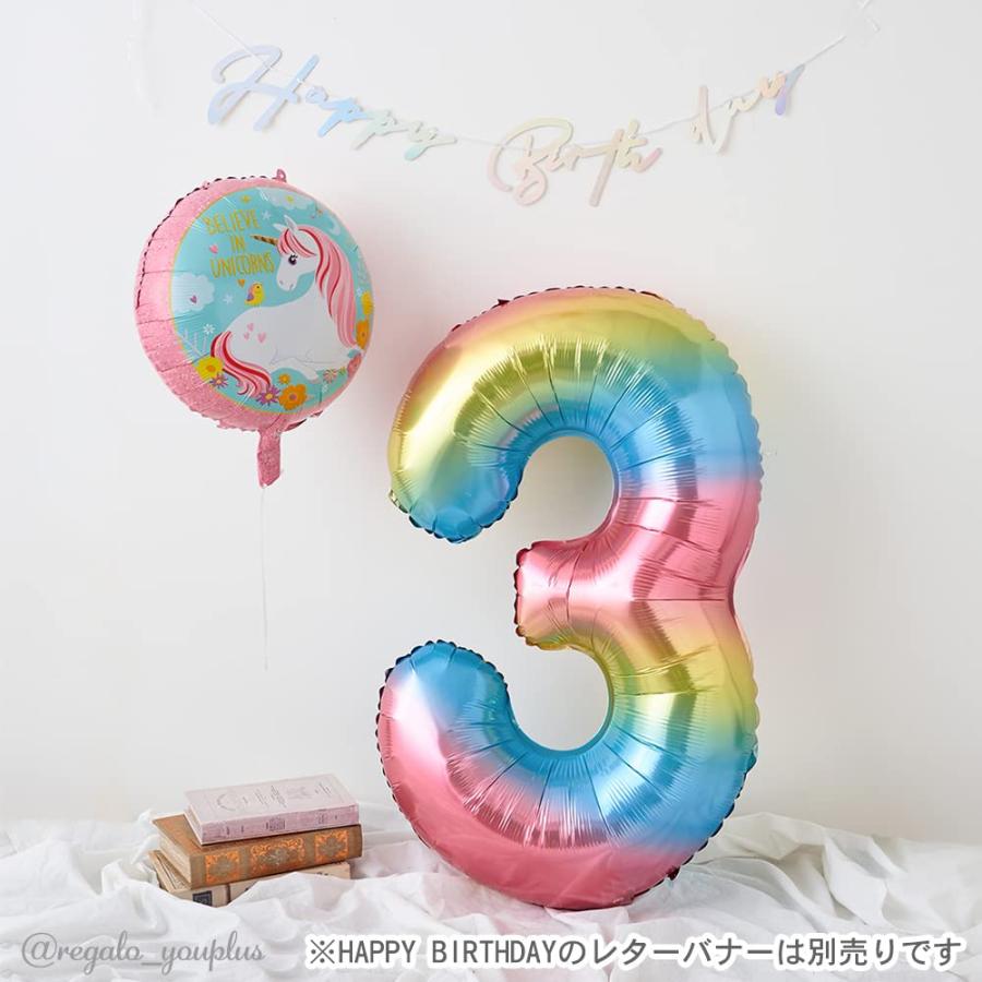 regalo 数字 バルーン 90cm 数字0 ナンバー アルミ風船 大きい 誕生日 飾り付け 記念日 お祝い ビッグ (数字0, レインボー) |  | 02