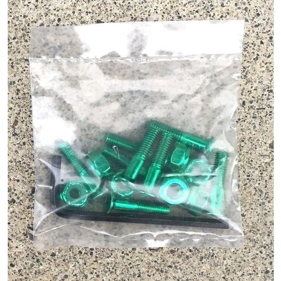 ブライトグリーン 7/8インチ 6角(レンチ付き) カラーナットセット スケボー スケートボード ハードウェア ネジ SCBLANK78