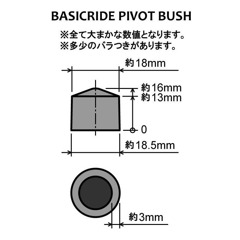 BASIC RIDE リバース / スウィング 適合 大きめピボットブッシュ 直径