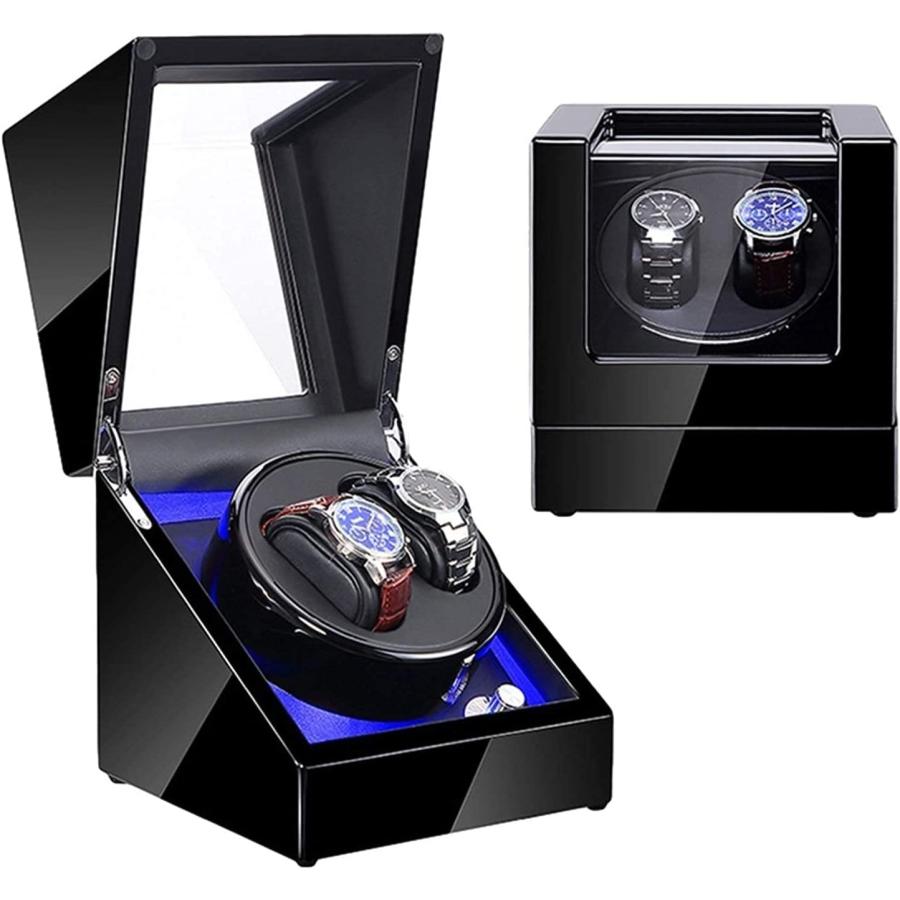 100%正規品 LEDイルミネーション付き自動時計ワインダー時計ワインダー