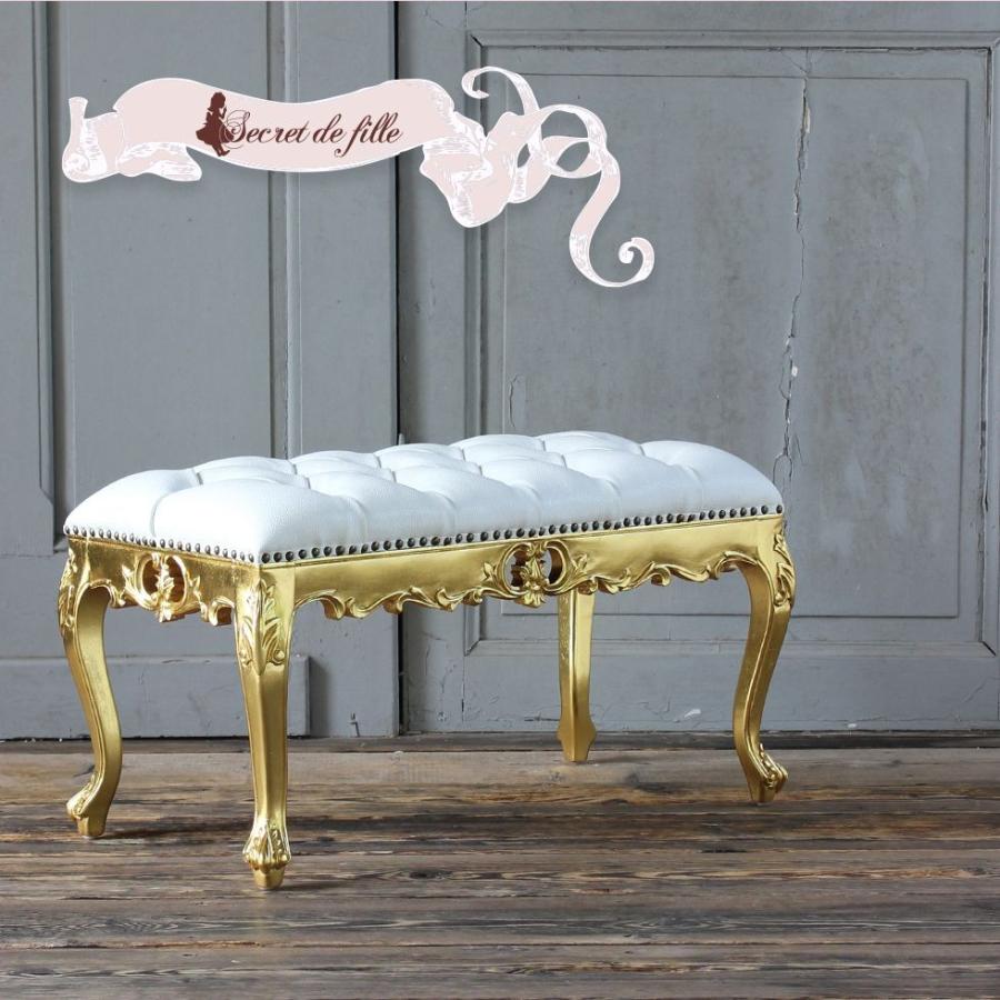 受賞店舗 スツール ロココ アンティーク 姫系 猫足 オットマン 足置き台 ホワイトレザー 本革 1160 M 10l5b リプロ A 80 40 40 数量限定 特売 Habitat Jeunes Normandie Fr