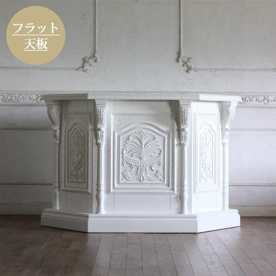 希少イタリアロココ調レジカウンター飾り棚テーブルカウンターバー店舗