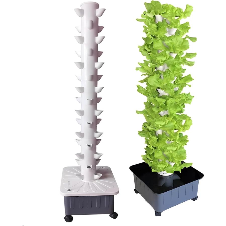 水耕栽培セット、水耕栽培システム 45 ポッド 垂直水耕栽培タワー LED