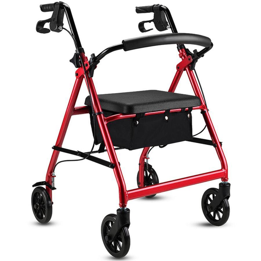 極美品✨️シルバーカー セーフティカー 歩行器 休憩用椅子 折り畳み 買い物かご シシルバーカー 歩行器 歩行補助カート 介護 四輪歩行車 多機能椅子