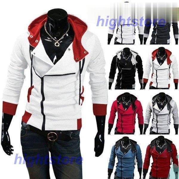 メンズ 斜めジップ パーカー スウェット ジップアップパーカー