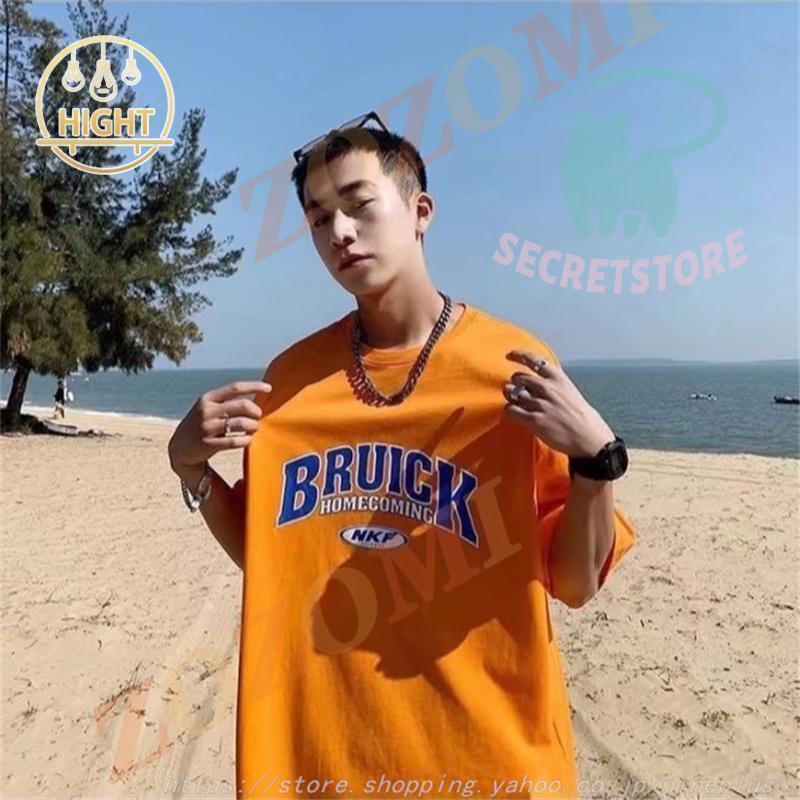 Tシャツ メンズ 半袖 4色 丸首 英文字 シンプル お兄系 クルー