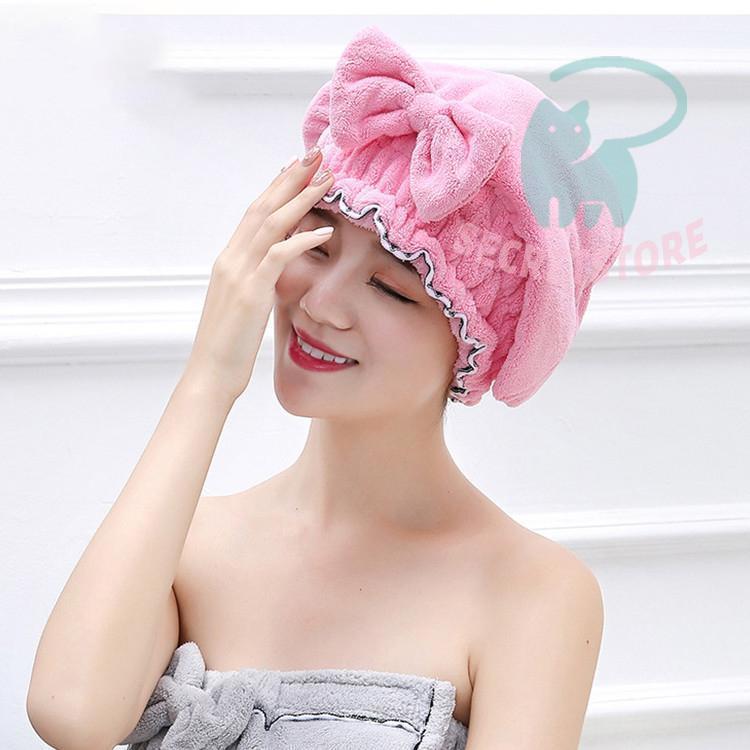ヘアドライタオル 吸水 ヘアキャップ タオルキャップ ヘアバンド 蝶結び レディース 髪 吸水タオル 速乾タオル プール タオル帽子 温泉 お ...