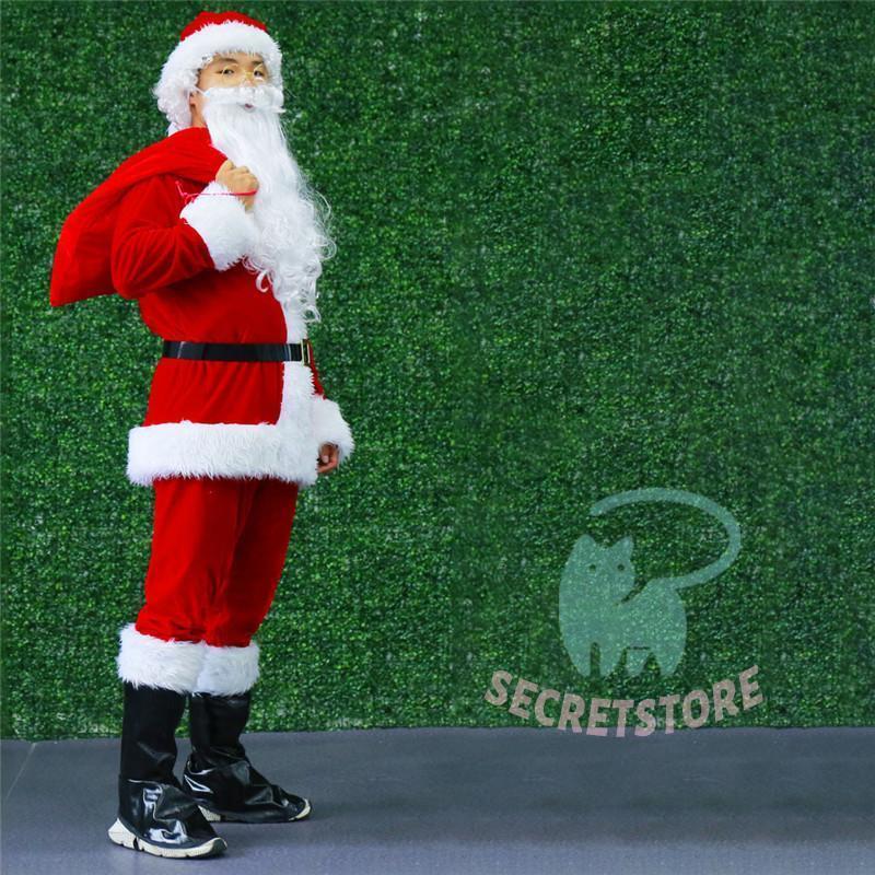 クリスマスサンタ コスプレ8点セット サンタクロース クリスマス 仮装 メンズ レディース 大人衣装 男女兼用  男性 プレゼント｜secretstore｜02