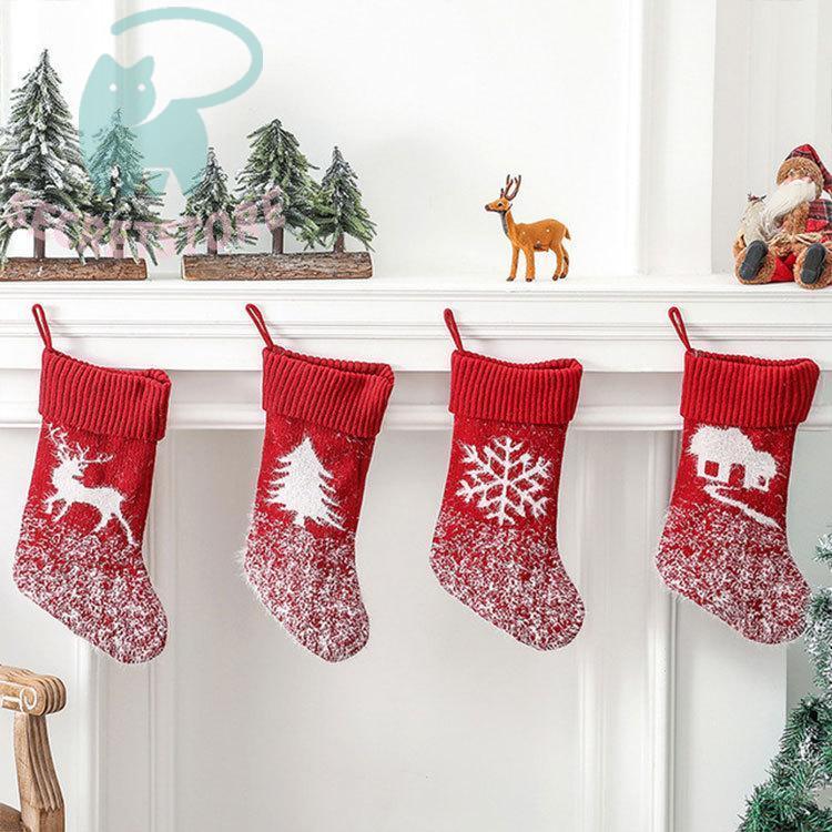 クリスマスシリーズ♪トナカイの靴下 クリスマス ソックス 靴下 46cm×20cm 全4種 ツリー トナカイ 雪