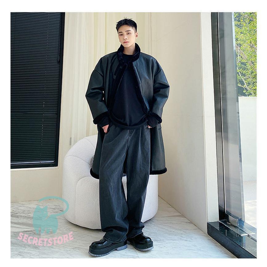 julius レザー　ハイネック　フードコート julius レザー ハイネック フードコート