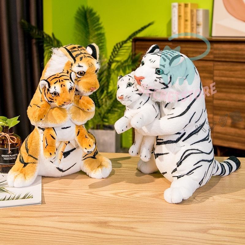 猫ちゃん♡親子♡ママとベビー♡虎柄♡アートドール♡ぬいぐるみ♡かご