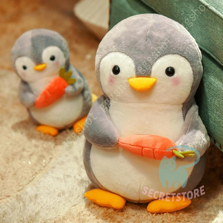 ペンギン ぬいぐるみ スイカ抱く 人参抱く かわいい リアル 子供 