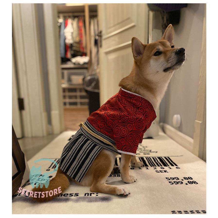 ペット用品武士ぶり着物浴衣 犬服 猫 ワンちゃん ネコ 侍 ペット服 ペット用品 忍者 武者