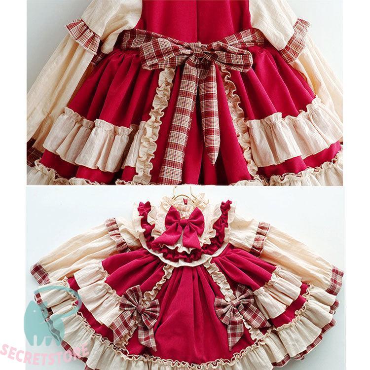 ロリータ子どもドレス ヘッドドレス(髪飾り)付き2点セット ロリータ子どもドレス ヘッドドレス(髪飾り)付き2点セット