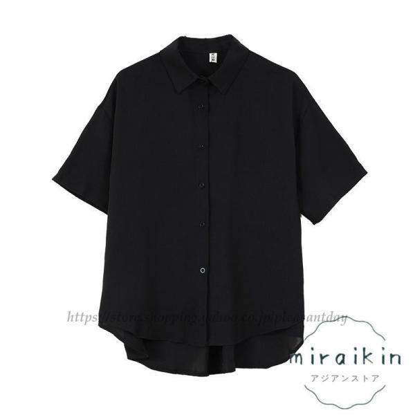 美品フリル付き黒半袖シャツ フリル付き黒半袖シャツ 半袖シャツ Tシャツ 黒 - メルカリ