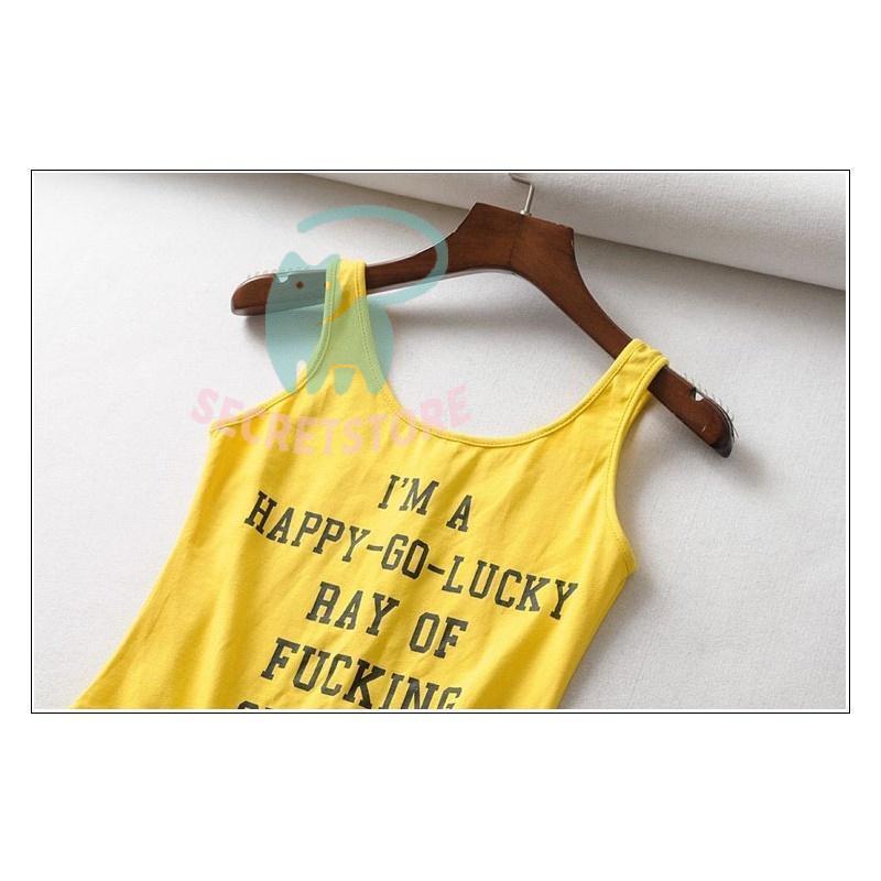 タンクトップ レディース トップス ノースリーブ Uネック ロゴ