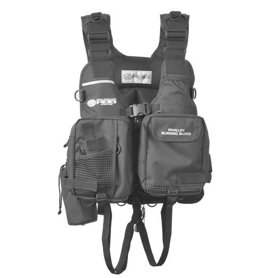 RBB リバレイ　ゲームベストⅡ　ブラック　リバレイ　ポーチ付き　美品 8897 RBB ゲームベストⅡ - RIVALLEY FISHING GEARRIVALLEY FISHING GEAR