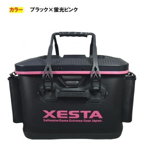 ゼスタ タックルバッカン36cm ブラックX蛍光ピンク 【限定カラー