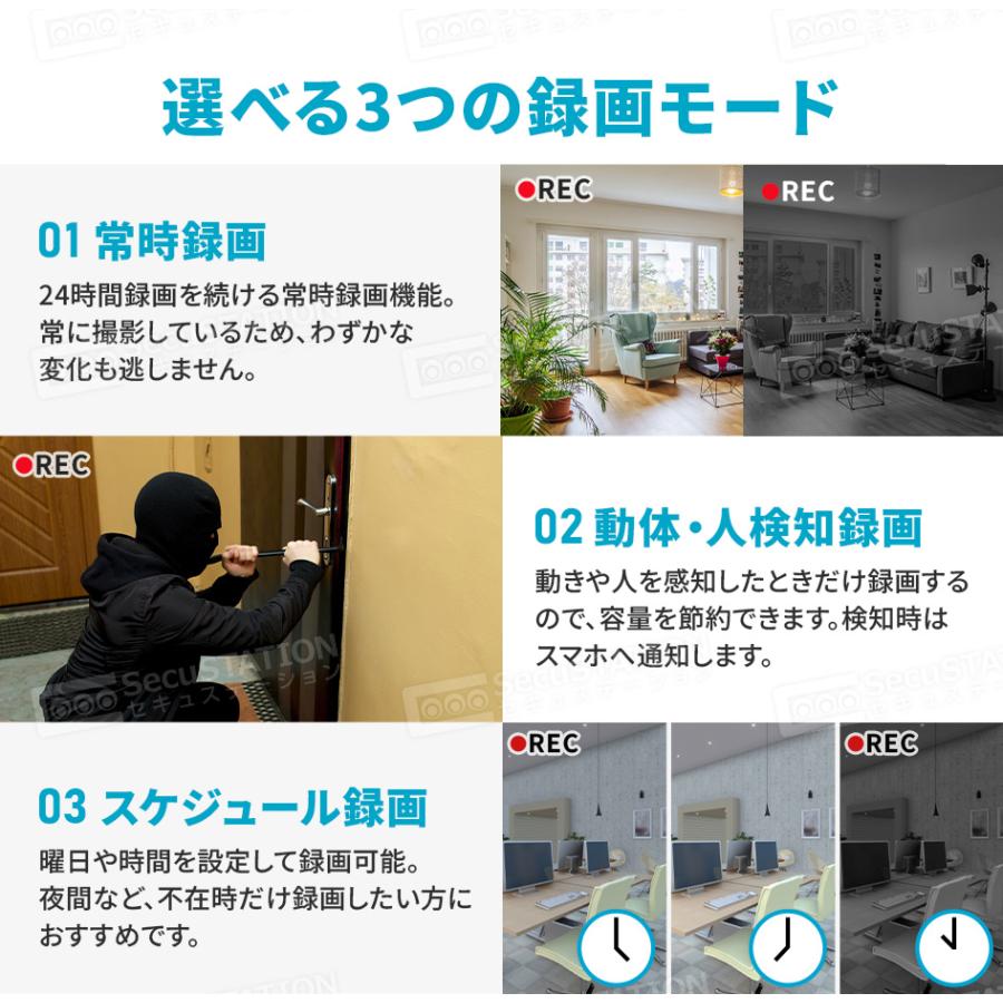 SecuSTATION 防犯カメラ 屋外 家庭用 防犯灯 パンチルト 夜間