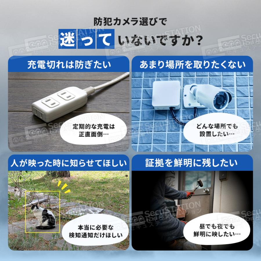 【SD32GB+ステッカー2枚セット】防犯カメラ 屋外 家庭用 パンチルト 夜間フルカラー 遠隔監視 ワイヤレス セキュガードMミニ MF45(A)の画像
