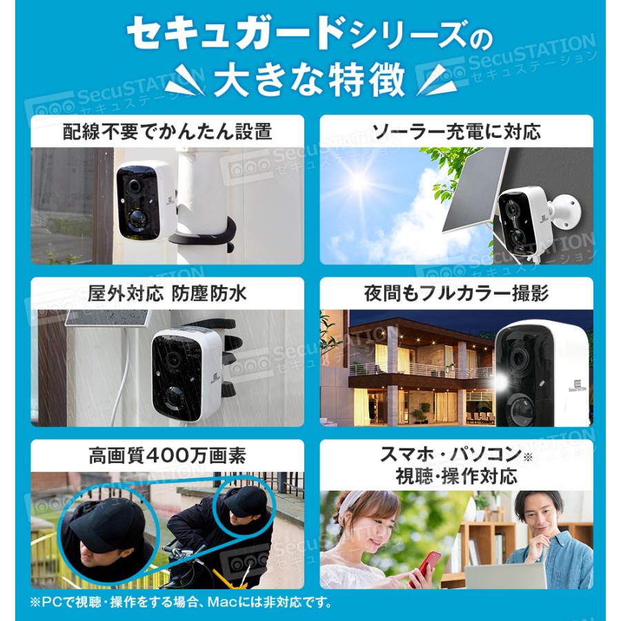 SecuSTATION 【ソーラー+うねうねくん(2本)+SD32GB+ステッカー2