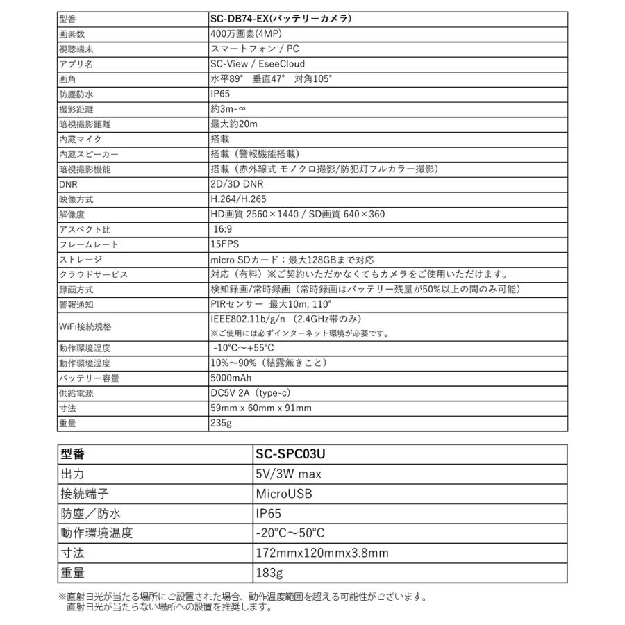 【SC-DN/DR専用】増設用 防犯カメラ ワイヤレス 無線 家庭用 DD85(A) DD88(A) DD35 DB74-EX DF45-EX DG48EX DE55(A)-EX_11