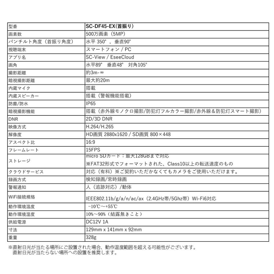 【SC-DN/DR専用】増設用 防犯カメラ ワイヤレス 無線 家庭用 DD85(A) DD88(A) DD35 DB74-EX DF45-EX DG48EX DE55(A)-EX_12