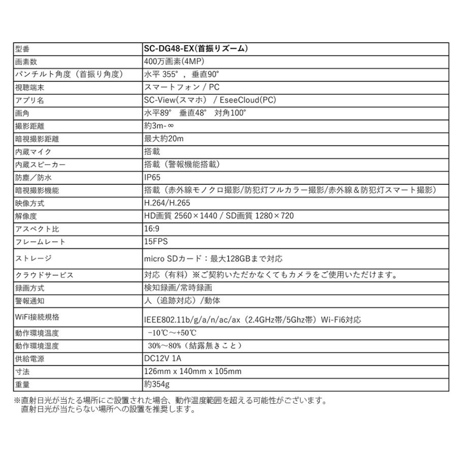 【SC-DN/DR専用】増設用 防犯カメラ ワイヤレス 無線 家庭用 DD85(A) DD88(A) DD35 DB74-EX DF45-EX DG48EX DE55(A)-EX_13