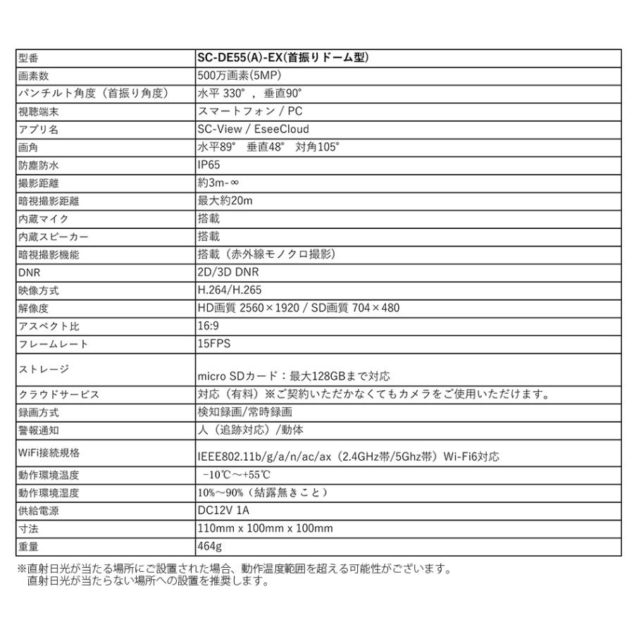 【SC-DN/DR専用】増設用 防犯カメラ ワイヤレス 無線 家庭用 DD85(A) DD88(A) DD35 DB74-EX DF45-EX DG48EX DE55(A)-EX_14