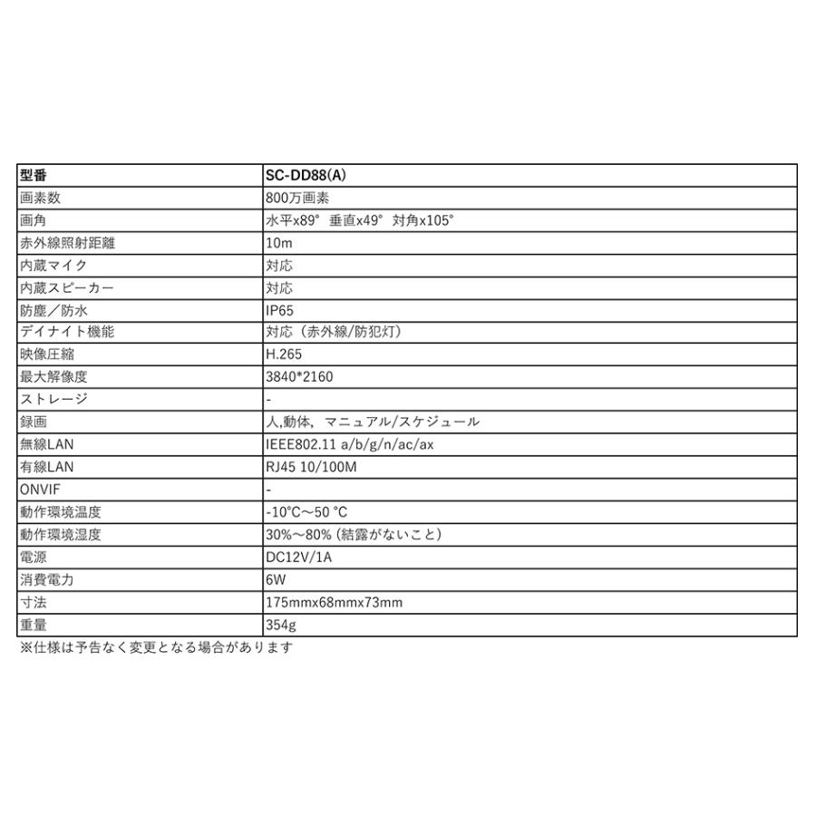 【SC-DN/DR専用】増設用 防犯カメラ ワイヤレス 無線 家庭用 DD85(A) DD88(A) DD35 DB74-EX DF45-EX DG48EX DE55(A)-EX_15