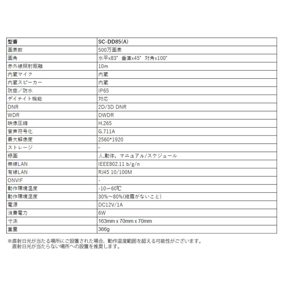 【SC-DN/DR専用】増設用 防犯カメラ ワイヤレス 無線 家庭用 DD85(A) DD88(A) DD35 DB74-EX DF45-EX DG48EX DE55(A)-EX_9