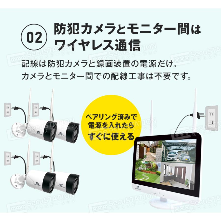 SecuSTATION 防犯カメラ 屋外 監視カメラ セット 家庭用 wifi SecuSTATION 防犯カメラ 屋外 監視カメラ セット 家庭用 wifi
