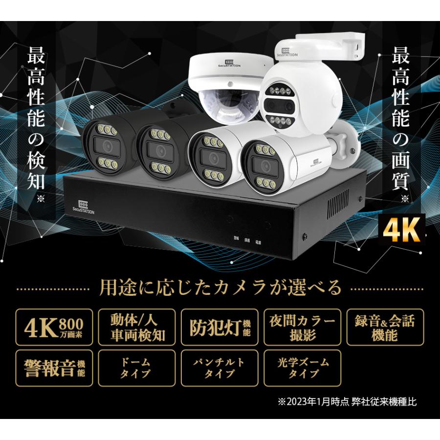 SecuSTATION 防犯カメラ 屋外 セット 家庭用 PoE 赤外線モード SecuSTATION 防犯カメラ 屋外 セット 家庭用 PoE 赤外線モード