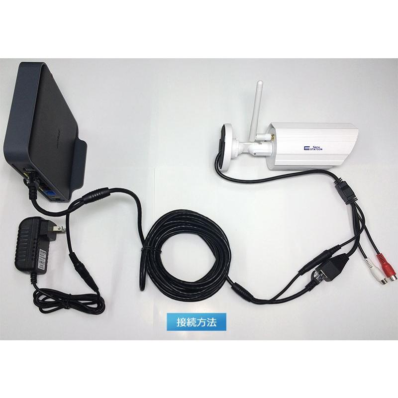 SecuSTATION 防犯カメラ専用 LANケーブル延長 + 電源延長ケーブル 1本