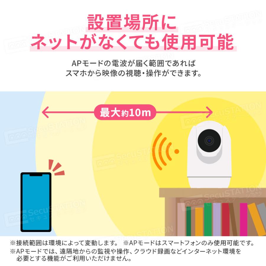 【SD32GB+ステッカー2枚セット】見守りカメラ 防犯カメラ 夜間撮影 動作検知 介護 ペット 自動追跡 スマホ対応 カメまるD DC53(B) 白 | SecuSTATION | 18