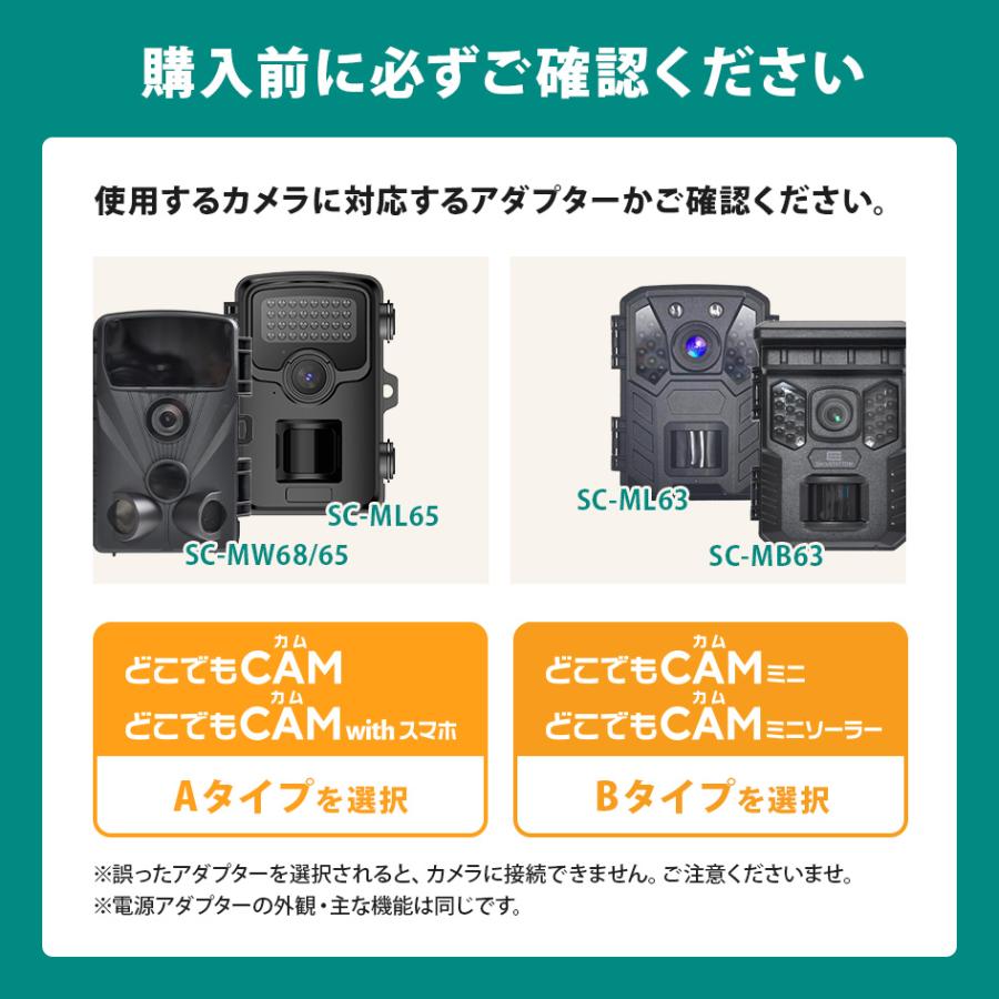 SecuSTATION 【トレイルカメラ専用】 ACアダプター : 防犯カメラ