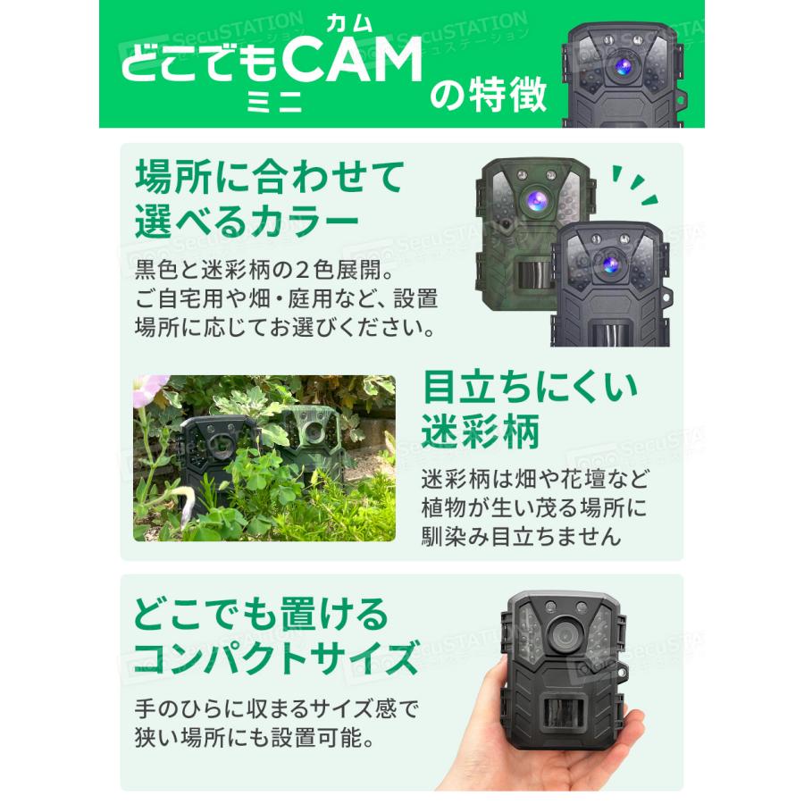 SecuSTATION 防犯カメラ 屋外 トレイルカメラ 監視カメラ 人感センサー