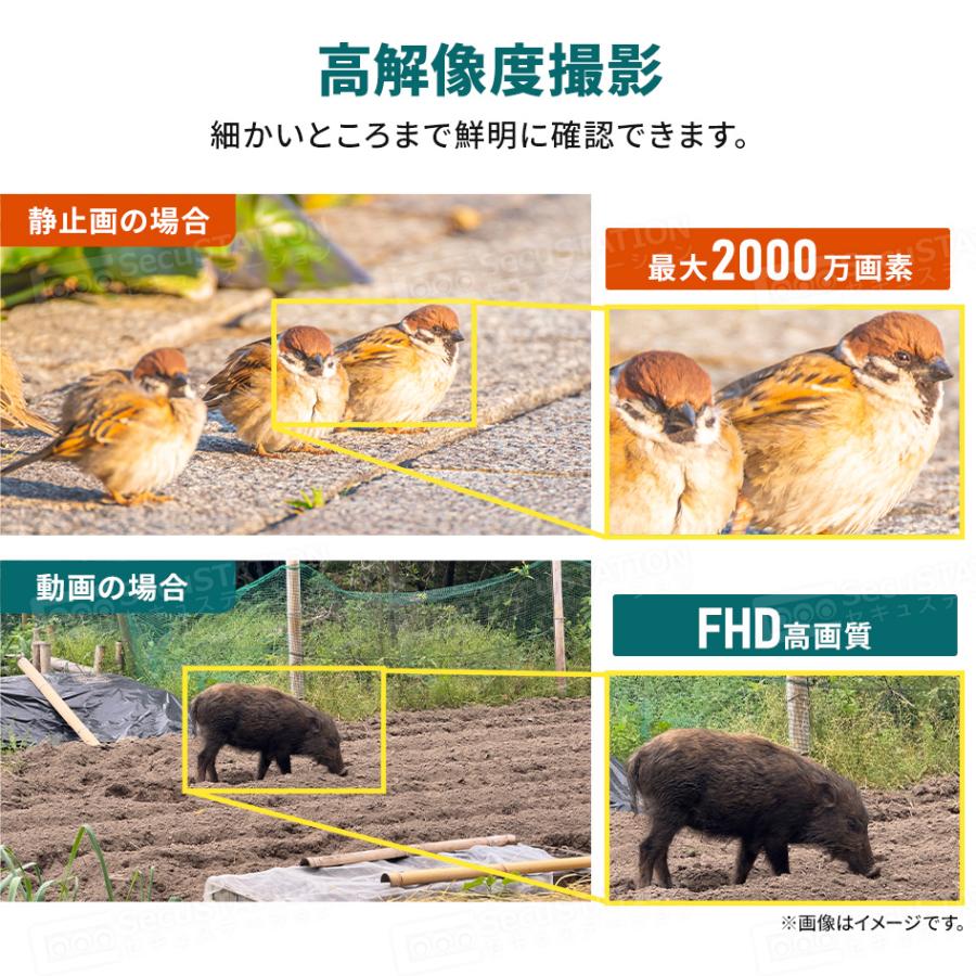 防犯カメラ 屋外 トレイルカメラ 監視カメラ 人感センサー 乾電池 小型 家庭用 wifiなし 電源不要 簡単 工事不要 SDカード 録画 どこでもCAM ML63 | SecuSTATION | 14
