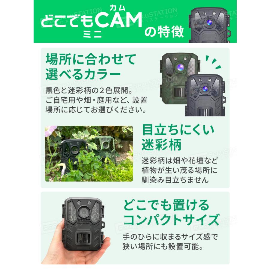 SecuSTATION 防犯カメラ 屋外 トレイルカメラ 監視カメラ 人感