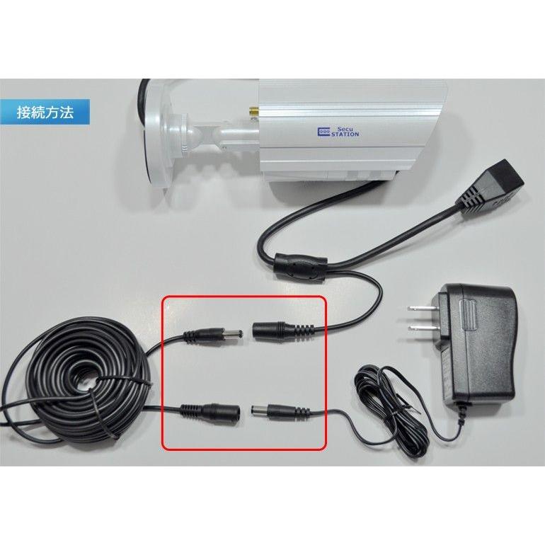 SecuSTATION 防犯カメラ専用 電源延長ケーブル 5m : 防犯カメラ