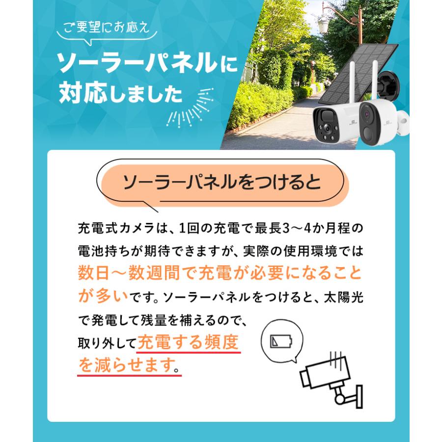 SecuSTATION 【MU/MK/OK/OU専用】防犯カメラ ソーラーパネル 防水 防塵