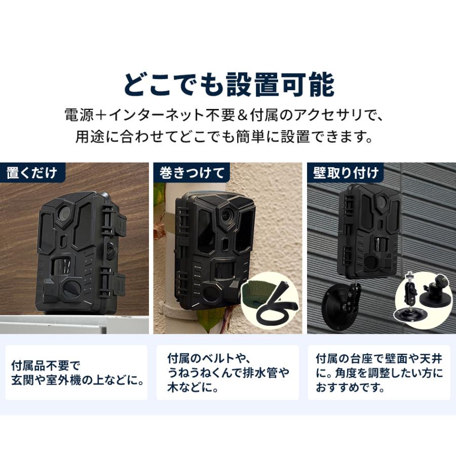 SecuSTATION 防犯カメラ トレイルカメラ 小型カメラ 熊 獣害 家庭用