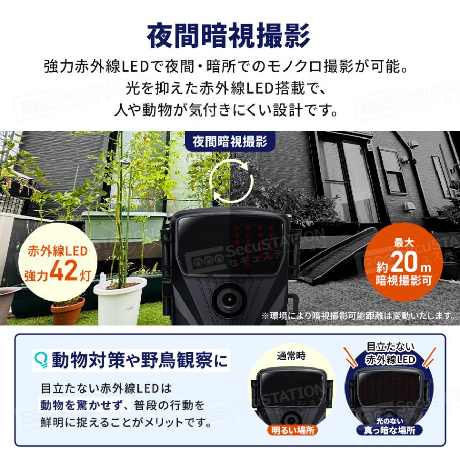SecuSTATION 防犯カメラ トレイルカメラ 小型カメラ 熊 獣害 家庭用