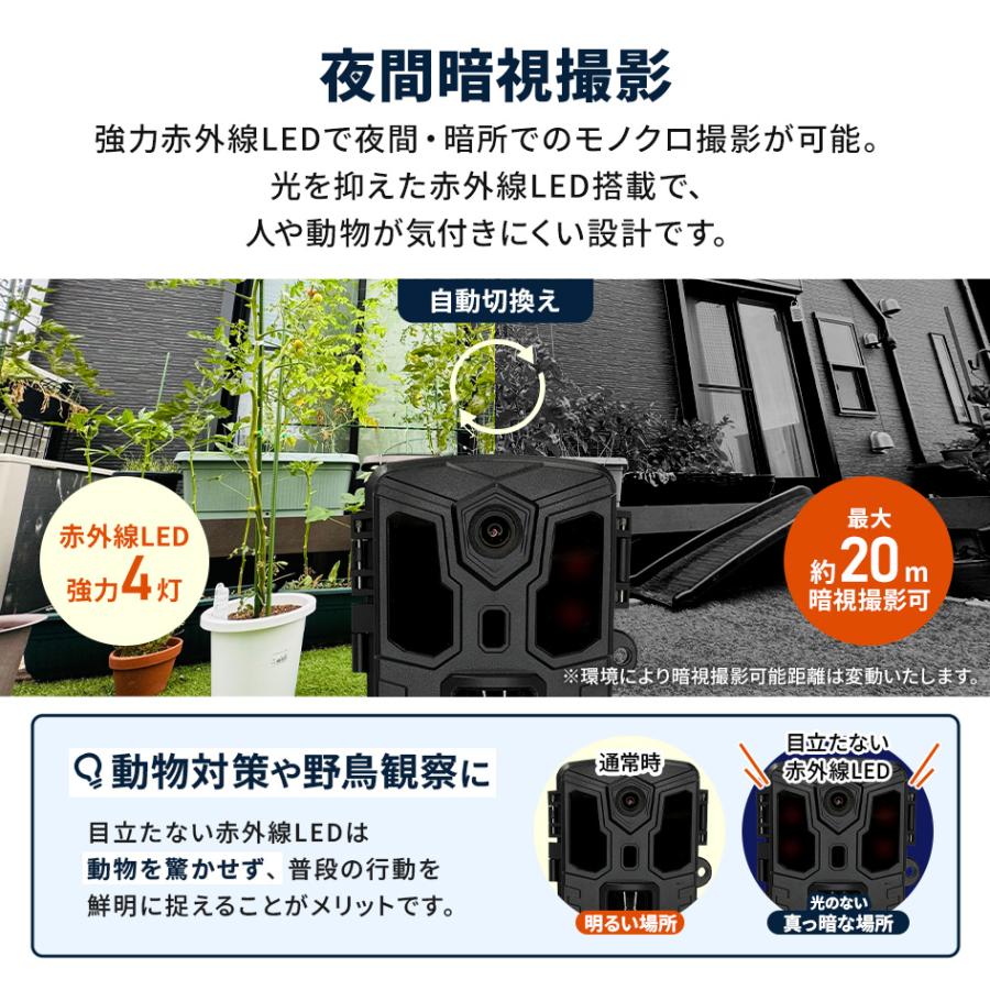 SecuSTATION 防犯カメラ トレイルカメラ 小型カメラ 熊 獣害 家庭用
