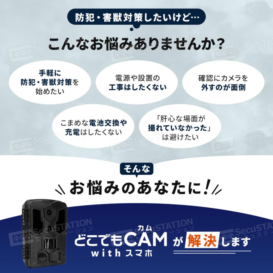 SecuSTATION 防犯カメラ トレイルカメラ 小型カメラ 熊 獣害 家庭用