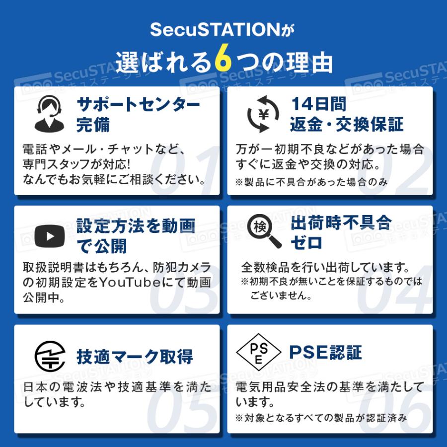 防犯カメラ 屋外 セット 家庭用 PoE カメラ2台 モニター付き HDD LED防犯灯付き 赤外線モード スマホ 遠隔監視 8台まで ネット環境不要 DU85 | SecuSTATION | 03
