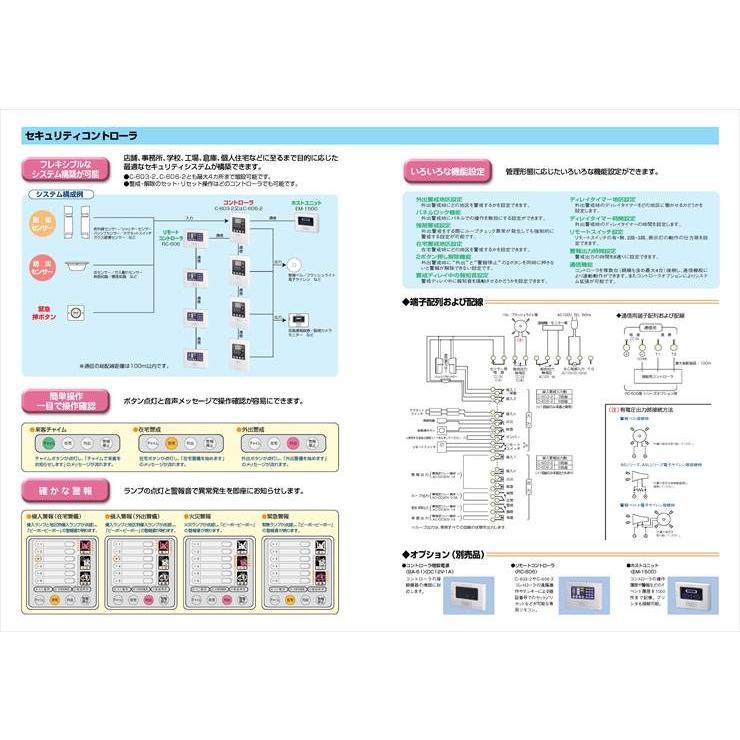 C-606-2】 警報制御盤 6回線用 セキュリティコントローラ TAKEX 竹中