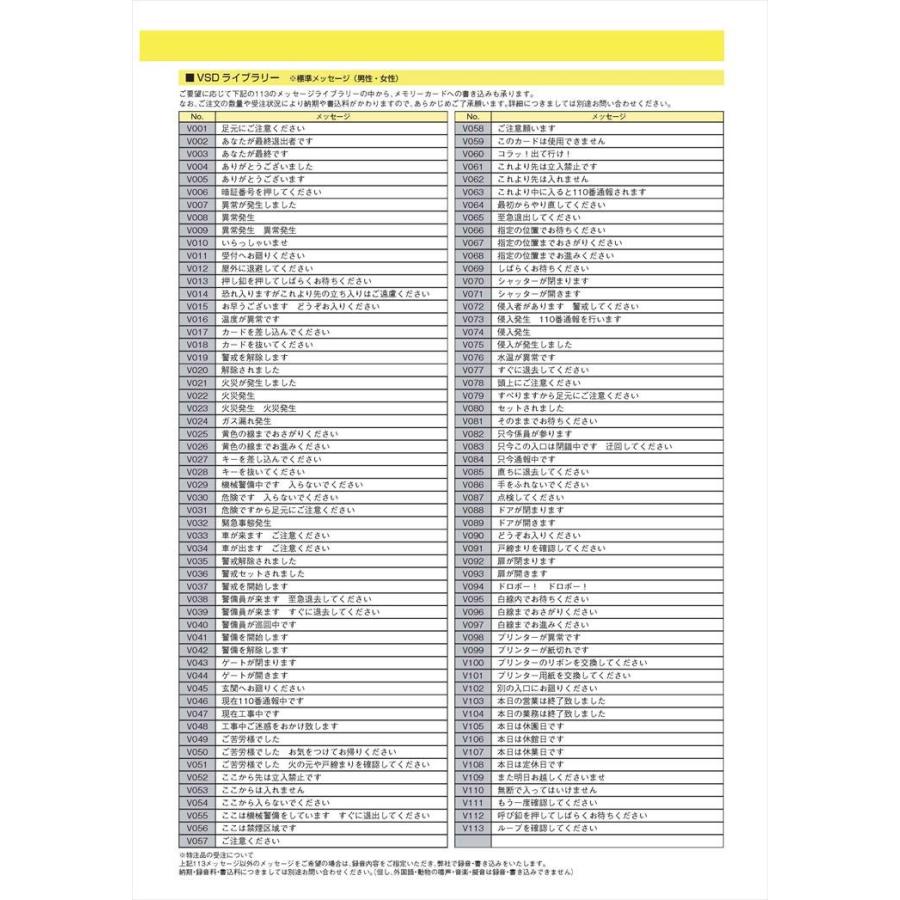 【VSD-12V】 音声報知器 DC12〜24Vタイプ メモリーカード式 TAKEX 竹中エンジニアリング |  | 03